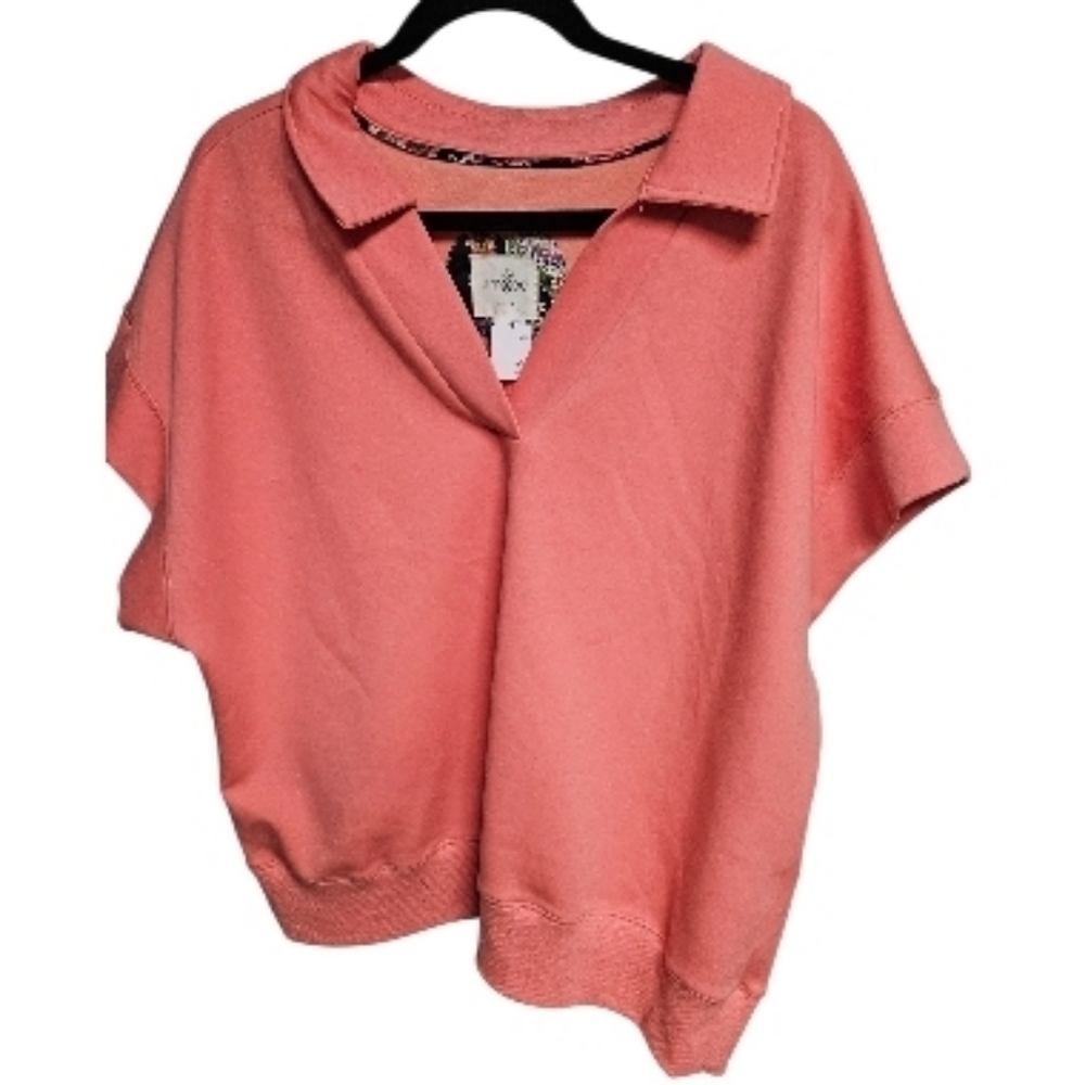 Umgee Peach V-Neck Top